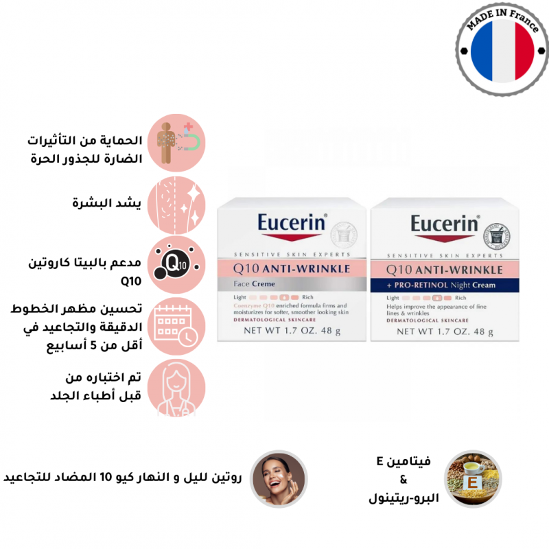 مجموعة كريم يوسرين النهاري والليلي المضاد للتجاعيد بتركيبة الريتنول ٤٨ غرام